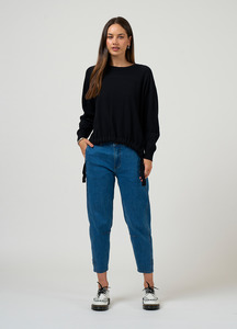 Madly Sweetly: Madly Sweetly Current Sweater - Black