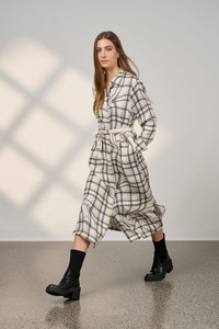 Madly Sweetly: Madly Sweetly Illusion Shirt Dress - Pumice Multi