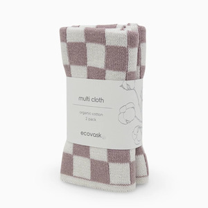 Ecovask: Ecovask Multi Cloth 2pk - Orchid Chequer