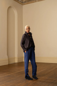 Meg By Design Leon Pant Linen - Navy Stripe