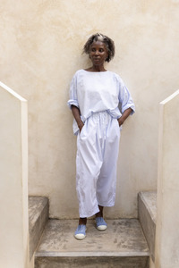 Meg By Design: Meg By Design Uma Pant Cotton Twill Pant - Ice