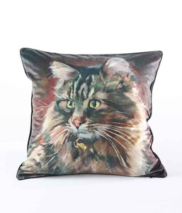 M M Linen: MM Linen Pawtraits Cat n Mouse Cushion