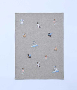 M M Linen: M. M Linen Beach Dogs Tea Towel