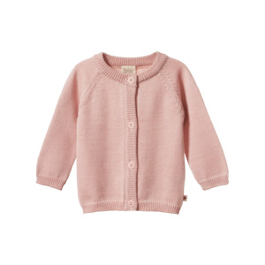 Nature Baby Merino Knit Cardigan - Rose Dust