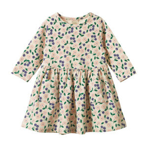 Baby Wear: Nature Baby Long Sleeve Twirl Dress - Grande Briarwood Print