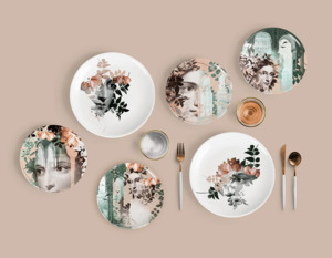Ibride: Ibride Porcelain Plates Four - Alhambra