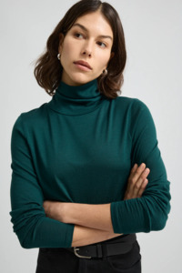Toorallie: Toorallie Turtle Neck Tee - Cedar Green
