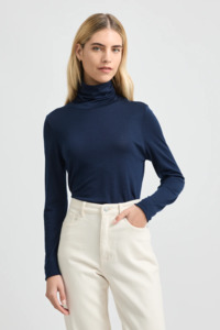 Toorallie: Toorallie Turtle Neck Tee - Navy