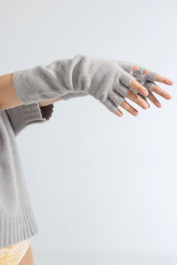 Lela Jacobs Fingerless Gloves - Ash