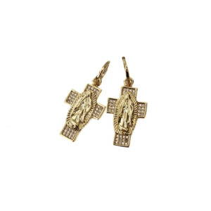 Queen Of The Foxes: Queen of the Foxes Seraph Symbol Cross Earrings
