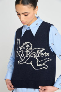 Twenty Seven Names: Twenty-Seven Names Deep Kick Vest - Navy