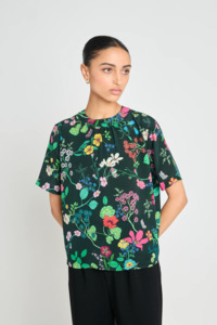 Twenty Seven Names: Twenty-Seven Names Interpretations Tee - Deep Green Floral