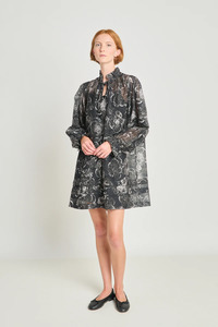 Twenty Seven Names: Twenty-Seven Names Character Study Dress - Black Peony