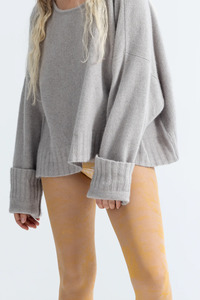 Lela Jacobs: Lela Jacobs U Crop - Ash