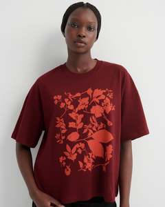 Kowtow Stencil Tee - Maroon