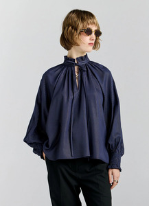Karen Walker Province Blouse - Navy