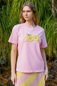Sale Tops: Coop Hibiscus Holiday T-Shirt - Pink