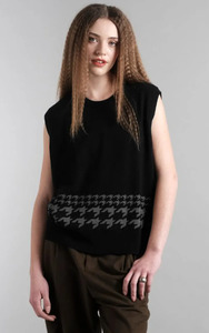 Sale Knitwear: Nineteen46 Canny Vest Black - Flannel