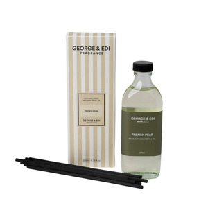 George & Edi Diffuser Refill & Reeds - French Pear