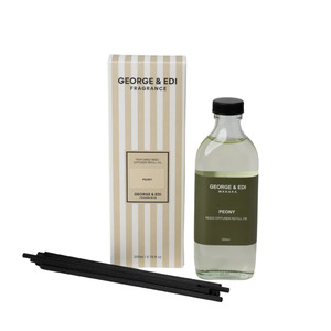 George & Edi Diffuser Refill & Reeds - Peony