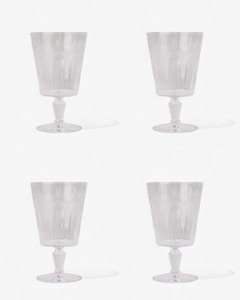 French Country: French Country Glow Goblet - Clear Set of 4