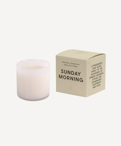 French Country Sunday Morning Glass Candle