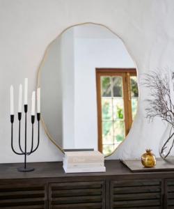 French Country Wave Oval Mirror - Large