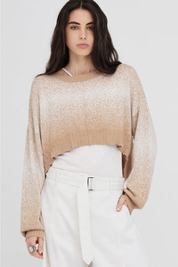 Taylor Gradient Art Sweater - Sand/Ivory