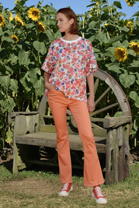 Denim: Curate Smile Wide Jean - Orange