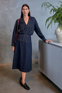 Skirts: Elk Valor Skirt - Mid Blue Denim