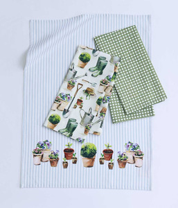 Glassware: MM Linen Gardening Tea Towel Set