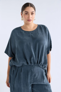Tops: Elk Delme Top - Blue Steel