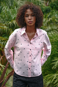 Tops: Coop Heart Line Shirt - Pink