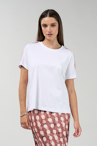 Tops: Madly Sweetly Duality Tee - White/Blush