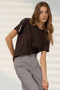 Tops: Madly Sweetly Duality Tee - Chocolate/Blush
