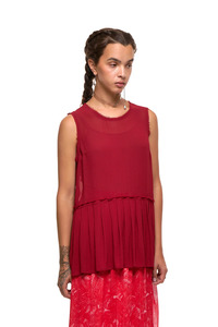 Tops: NOM*d Two Love Shell - Dark Red