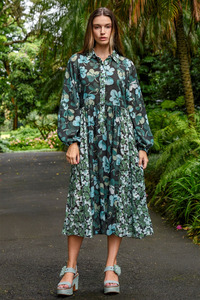 Dresses: Curate One For The Books Dress - Green Floral