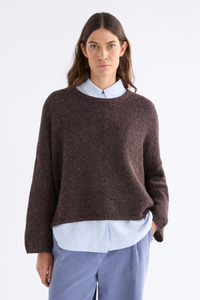 Knitwear: Elk Agna Sweater - Chestnut