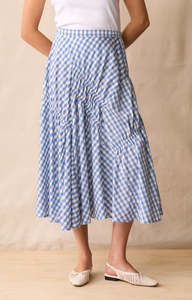 Neris In Stitches Skirt - Blue Check