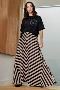 Skirts: Cooper Totally Linear Skirt - Chevron Stripe