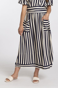 Skirts: Mi Moso Trenley Skirt - Stripe
