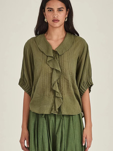 Sills Co: Sills Elodie Blouse - Grass Green