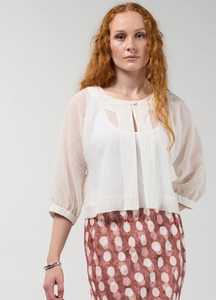 Coats And Jackets: Madly Sweetly Frame Jacket - Silk White