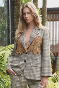 Cooper Lace The Day Jacket - Brown Check