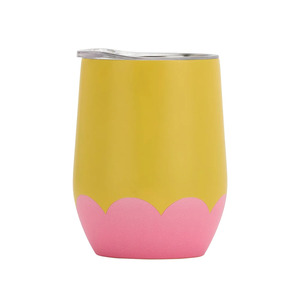 Glassware: Annabel Trends Double Walled Tumbler Wave 350ml - Yellow Candy