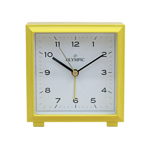 Olympic Square Metal Alarm Clock - Yellow