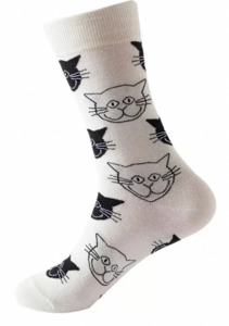 Products: White and Black Kitty Kat Flynns Sox