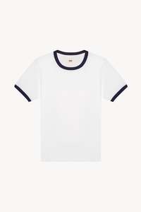 T1066 Star Ringer T-Shirt - White/Navy