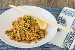 Fragrant Pork with Lemongrass, Ginger & Egg Noodles - Focus on Food