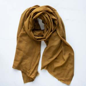Scarves: Cashmere Wool blend Scarf | Antique Gold/Mustard